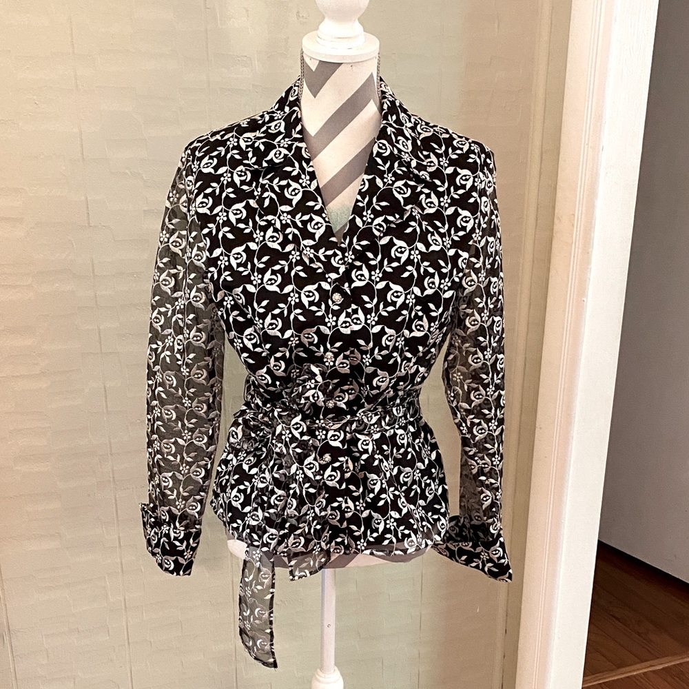 Black & White Tailored Jacket (Shear Sleeves)